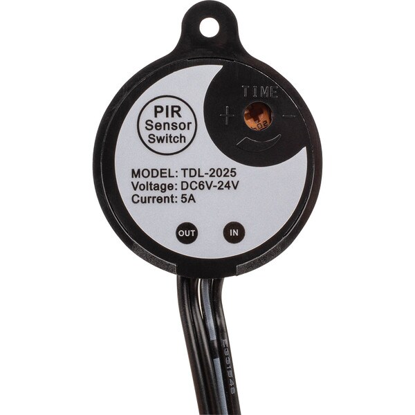 Main product image for PIR Proximity Motion Sensor for LED Light Strips 6-24 VDC 5A with Built-In Timer and Night Sensor073-093